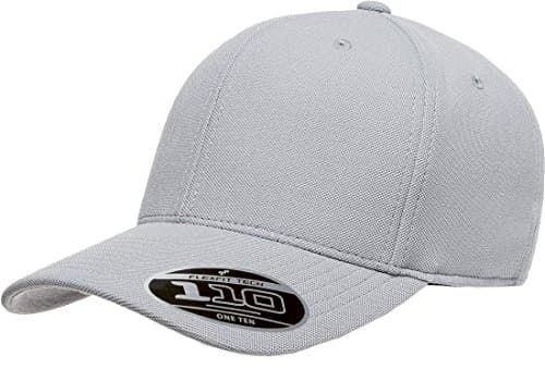 Flexfit Men's 110 Cool & Dry Athletic Cap, Silver, One Size