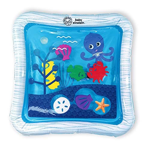 Baby Einstein Octopus Water Play Mat - Safety Fill Line, Tummy Time Activity & Sensory Toy for Babies Newborn & up, Blue