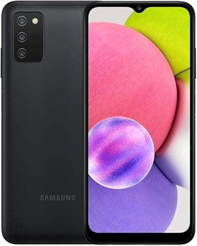 Samsung Galaxy A03s, 32GB, 6.5" Display, 5000mAh Battery, 4G LTE Unlocked Smartphone, Black, Renewed