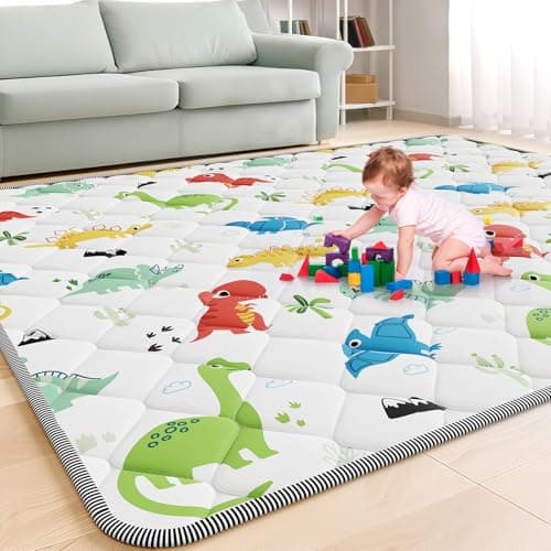 Palopalo Baby Play Mat for Floor, 71x59 inch Large Play Mat for Playpen, Soft Padding Playmats for Babies, Toddlers and Infants, Non-Slip and Foldable Baby Crawling Blanket, Machine Washable