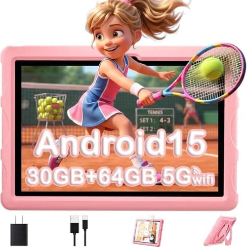 ZENTALITY Upgraded Android 15 Tablet, 10.1inch Tablet, Octa-core CPU, 30GB+64GB+1TB Expand Tablets, Parental Control, 800x1280HD,Split Screen,Face Unlock,WiFi6,Bt5.0,8MP+13MP,8000mAh,Gemini AI,Pink