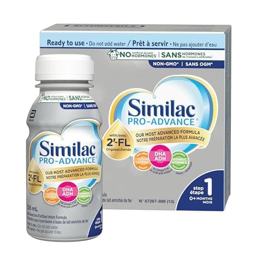 Similac Pro-Advance Step 1, Baby Formula, Our Closest Formula to Breast Milk with 2’-FL, Easy To Digest, 0+ Months, Ready to Feed, 16 x 235 mL
