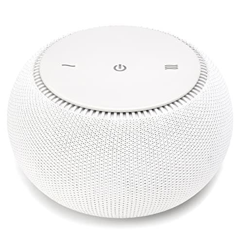 SNOOZ Pro - Smart White Noise Machine & Travel Case - Real Fan Inside, Non-Looping White Noise, Adjustable Tone & Volume - App-Based Remote Control & Sleep Timer - Cotton