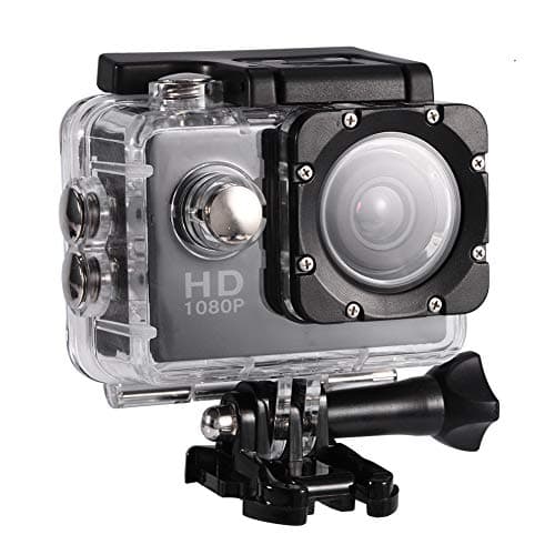Action Camera 4K Waterproof 30m Outdoor Sports Video DV Camera 1080P Full HD LCD Mini Camcorder with 900mAh Rechargeable Batteries and Mounting Accessories Kits(Black)