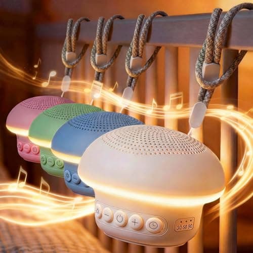 Cute White Noise Machine with 20 Soothing Sounds for All, Portable Sound Machine Baby, 48H Playtime,3 Timers,Night Light, Sound Machine for Sleeping Adults — A Tiny＆Thoughtful Gift for Holiday, White