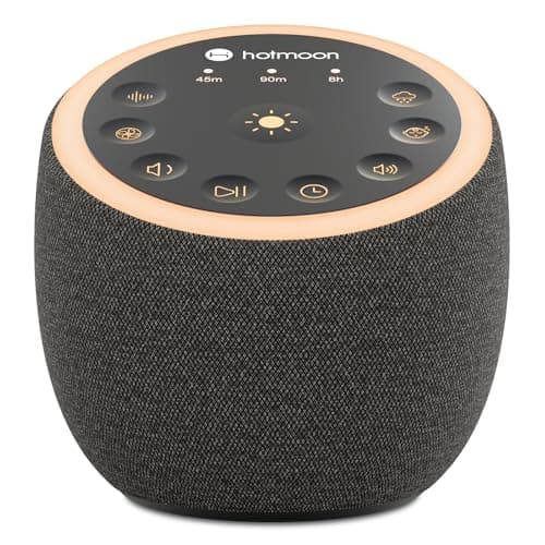 Hotmoon Sound Machine for Sleep, Cocoon 2 White Noise Sound Machine with 40 Relaxing Sounds, Dual-Speaker & Timer, 8 Night Light, Pink Brown Green Noise for Sleeping Adults, Office Privacy, Plug-in