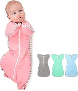 Swaddle Wrap for Baby, Newborn Boy or Girl Adjustable Sleep Sack Breathable Soft Premium Cotton Suit for Kids Aged 0-3 Months (Pink)