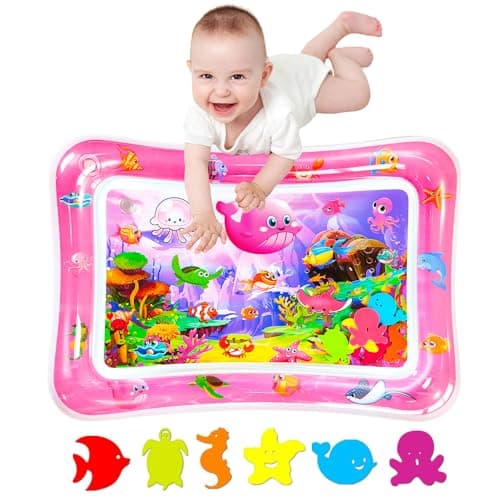 Infant Toys, Tummy time Water Play mat, Baby Water Playmats, Baby Toys, Strengthen Your Baby's Muscles and Intellectual Development.