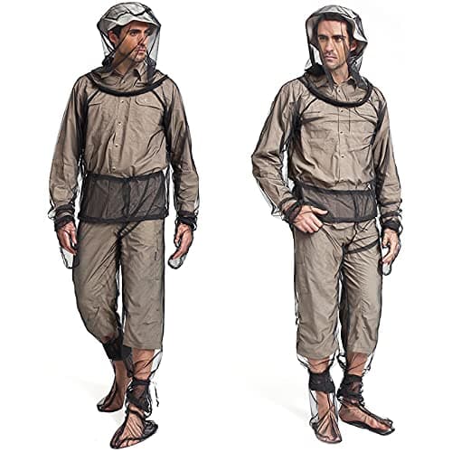 4 Pieces Mosquito Net Suit – Jacket Hood & Pants & Mitts & Socks Sets, Light-Weight & Breathable Mesh Clothing, Black, Small/Medium (Pack of 1)