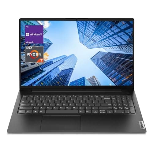 Lenovo V-Series V15 Business Laptop, 15.6" FHD Display, AMD Ryzen 7 7730U, 24GB RAM, 1TB SSD, Numeric Keypad, HDMI, RJ45, Webcam, Wi-Fi, Windows 11 Pro, Black