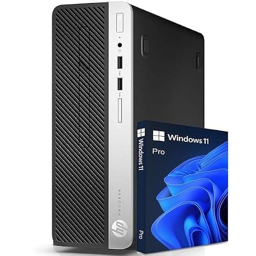 HP ProDesk 400 G5 SFF High Performance Desktop PC |Intel Core i3 8th GEN 3.60 GHz, 256GB SSD, 16GB DDR4 RAM, Windows 11 Pro Black/Silver - (Renewed)