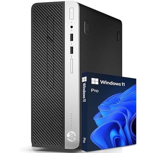 HP ProDesk 400 G5 SFF High Performance Desktop PC |Intel Core i3 8th GEN 3.60 GHz, 256GB SSD, 16GB DDR4 RAM, Windows 11 Pro Black/Silver - (Renewed)