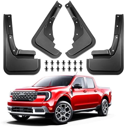 XWQZ Mud Flaps for Ford Maverick 2025 2024 2023 2022,Upgrade Splash Guards 4PCS Mudguard Replacement for Maverick Accessories,No Drilling Required All Weather Fender Front Rear Mud Grards