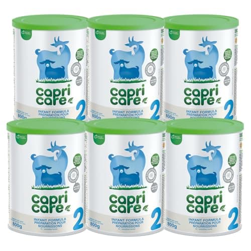 Capricare Whole Goat Milk Powder Baby Formula Stage 2 – Nutritional Baby Essentials, No Added Palm Oil, Soybean Oil, GMOs, Glucose, Refined Sugars, Corn Maltodextrin – 6 Months & Above, Case of 6 x 800g