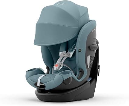 Cybex Callisto G 360 Rotating All-in-One Convertible Car Seat, SafeLock 1-Time Seat Belt Installation for Fast, Secure Setup, Side Impact Protection, SensorSafe – Stormy Blue