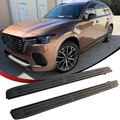2PCS Running Boards Compatible with Mazda CX90 CX-90 2024 2025 2026 Side Step Running Board Aluminum Nerf Bar Pedal with Brackets Nerf Bar Pedals