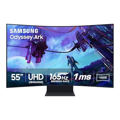 SAMSUNG 55 inch Odyssey Ark UHD VA Gaming Monitor 165Hz 1ms HDR10+ Quantum Mini-LED Freesync HDMI, DP KVM Switch - (LS55CG970NNXGO) [Canada Version]