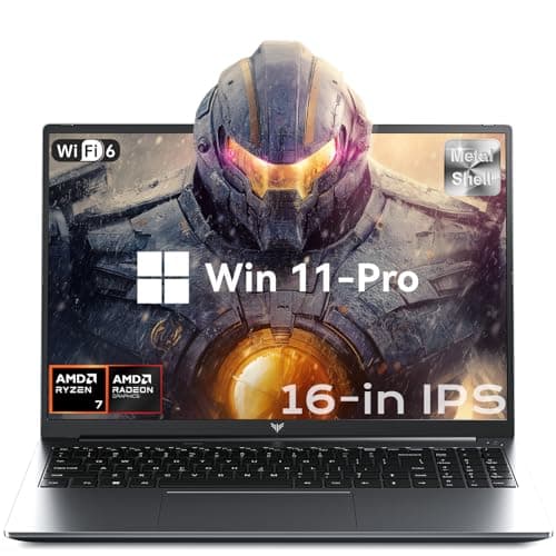 ACEMAGIC Gaming Laptop AMD Ryzen 7 H255 16-in Radeon 780M 16GB DDR5 512GB NVMe SSD, Ultra Laptops AMD laptops Windows Laptops, Backlit Keypad WiFi 6 Win-11 Pro HDMI Type-C USB-3.2 Webcam Dual Fans