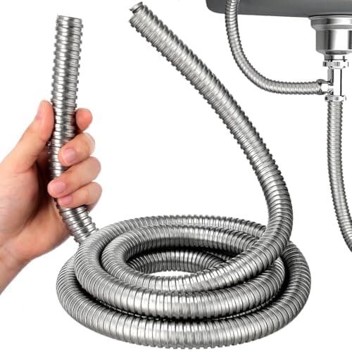VILLCASE Threaded Wire Cable Protector Sleeve 9.27Ft Stainless Steel Flexible Protective Casing for Industrial Automotive Construction Home Office Cable Management