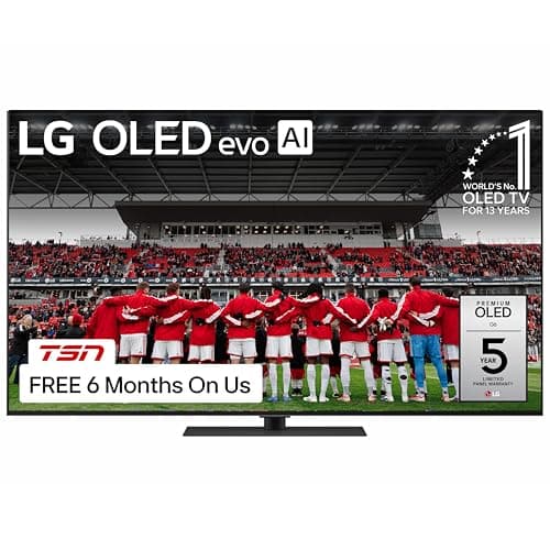 LG 65-Inch G6 OLED evo AI 4K Smart TV – α11 AI Processor Gen3, Hyper Radiant, Reflection Free, Up to 165Hz Refresh Rate, G-SYNC, FreeSync, Dolby Vision/Atmos, webOS, Table Stand Included (65G6S,2026)