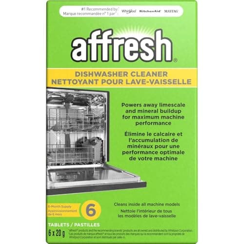 Affresh Dishwasher Cleaner. Helps Power Away Odor & Grime Deep Inside Pump, Tub & Hoses. 6 Tablets, 6 Month Supply.