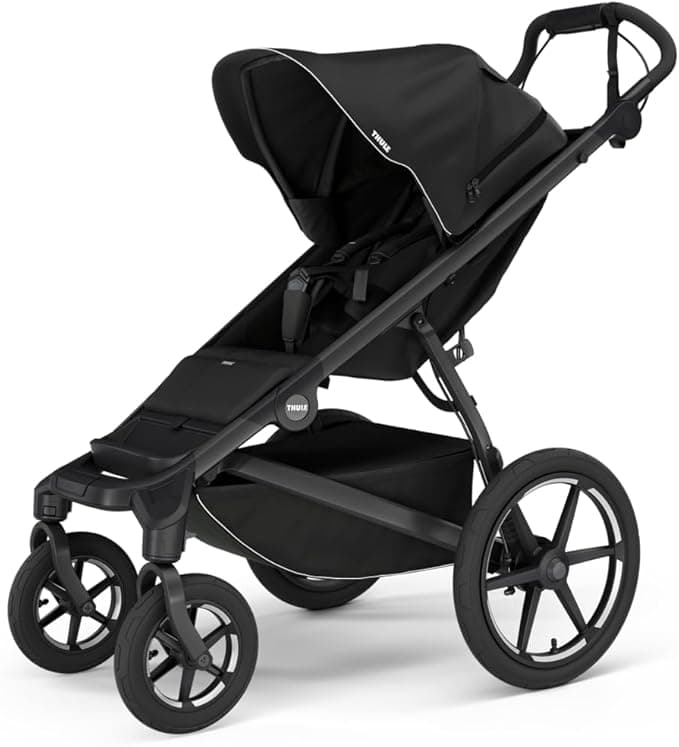 Thule Urban Glide 4-Wheel Single Child All-Terrain Stroller, Full-Suspension System, Air-Filled Tires, Upright seat with Adjustable Recline and Built-in Leg Rest, Baby Stroller