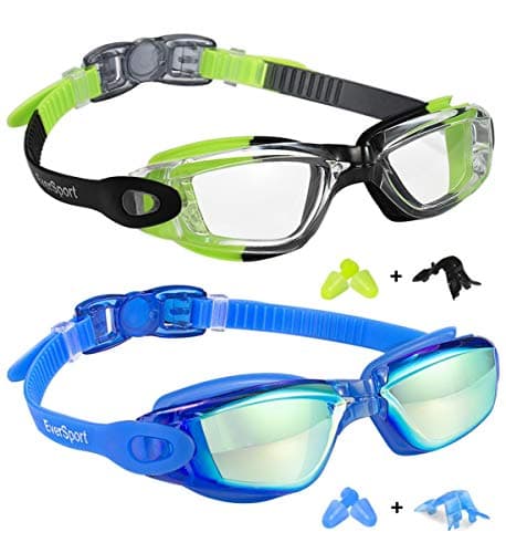 Kids Swim Goggles 2 Pack Swimming Goggles Anti Fog Anti-UV for Child Teens Youth