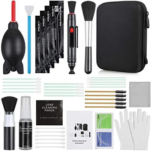 Zacro 71-in-1 Professional Camera Cleaning Kit for DSLR Cameras (Canon, Nikon,Sony) with Air Blower, Lens Pen, Detergent, Microfiber Cloth, Dust Removal Brush, Cleanser Solution, Carry Case