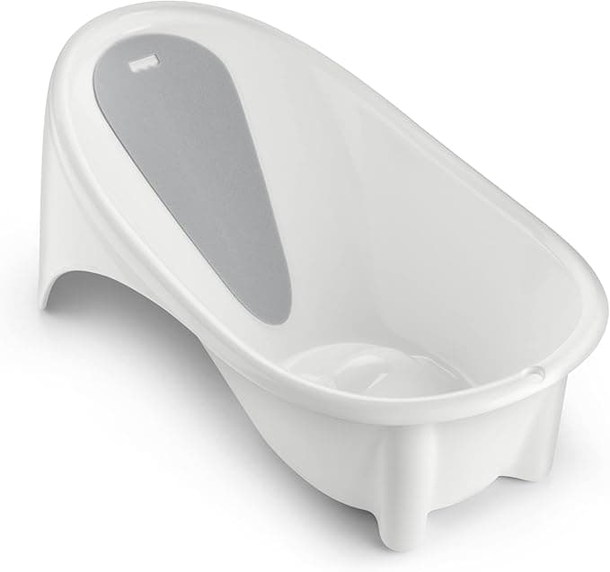 Fisher-Price Baby to Toddler Bath Simple Support Tub with Built-In Foam Head-and-Backrest for Newborns