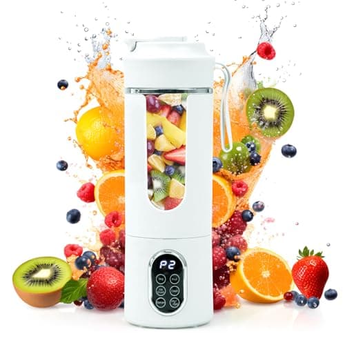 Portable Cordless Blender,Small Rechargeable Juicer,Mini Personal Blender for Smoothies and Shakes,With Automatic Cleaning Function,On The Go and Easy To Use