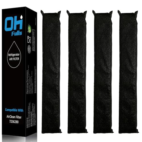 7236280 Refrigerator Air Filter Replacement, Compatible with Miele Odour-Absorbing Active AirClean Filter for Refrigerator, 4-Pack