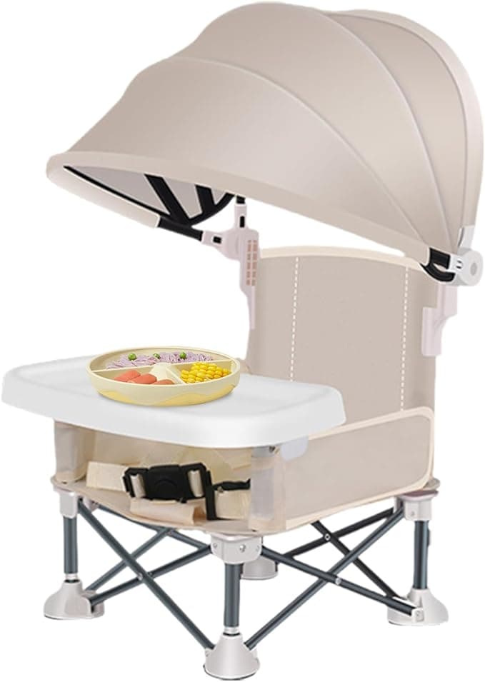 Portable Baby Seat Travel Chair, Foldable Baby High Chairs, Babies Travel Highchair With Tray And Canopy, Toddler Dining Seat, Feeding Chairs