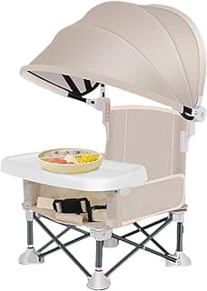 Portable Baby Seat Travel Chair, Foldable Baby High Chairs, Babies Travel Highchair With Tray And Canopy, Toddler Dining Seat, Feeding Chairs