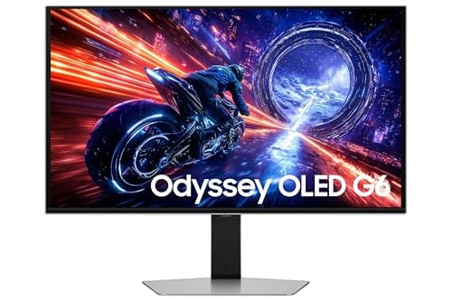 SAMSUNG 27 inch Odyssey G6 QHD OLED Gaming Monitor 500Hz 0.03ms VESA DisplayHDR Trueblack 500 G-sync Freesync DP - (LS27FG600SNXZA) [Canada Version]