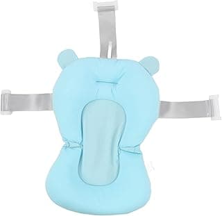 Baby Bath Seat Cushion, Newborn Bathtub Mat Floating Foldable Adjustable Infant Bath Supporter for Newborn Nonslip Baby Bath Mat Tub Pillow Baby Shower Seat for Babies 0‑12