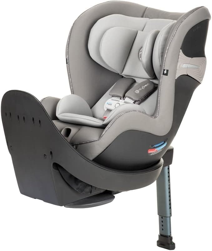 Cybex Sirona S 360 Swivel Rotating Convertible Car Seat with Sensor Safe Technology- 12 position on the Fly Recline- Rear Facing up to 50 lbs- Manhattan Grey
