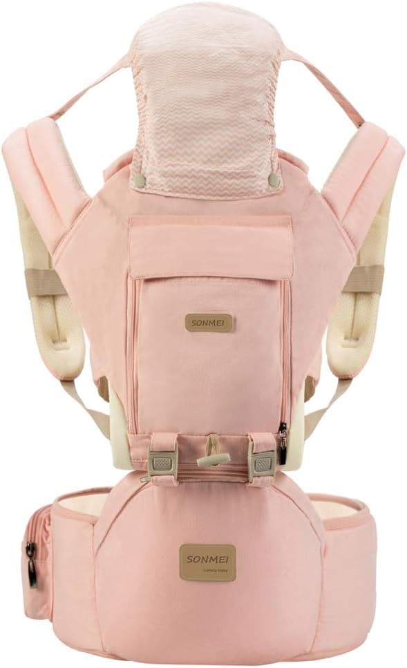 3 in 1 Ergonomic 360° Soft Baby Carrier, Baby Sling Comfortable Adjustable Positions, Fits All Newborn Toddler,HipSeat Infant Carrier, All Seasons,Perfect for Hiking Shopping Travelling