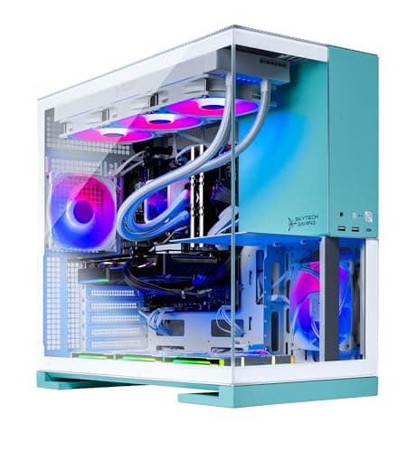 Skytech Gaming Aqua Gaming PC, AMD Ryzen 7 7800X3D 4.2GHz, NVIDIA RTX 5060 Ti 16GB, 1TB Gen4 NVMe SSD, 32GB DDR5 RAM 5600, 850W Gold ATX 3 PSU, 360 ARGB AIO, Wi-Fi, Win 11, Desktop