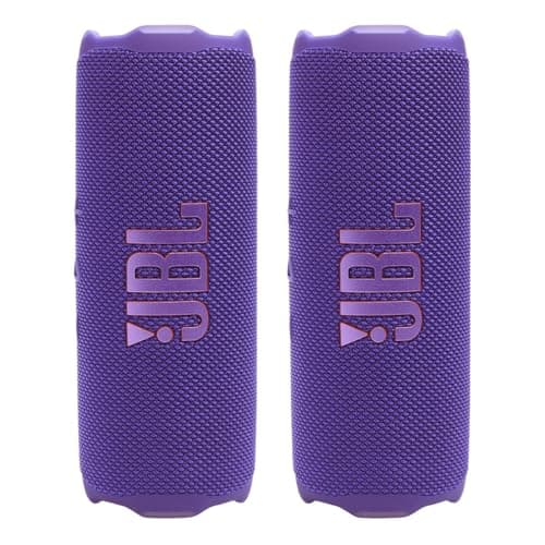 JBL Flip 7 Waterproof Portable Speaker Bundle - Pair (Purple)