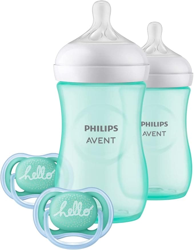 Philips Avent Natural Baby Bottle Teal Baby Gift Set, SCD837/02