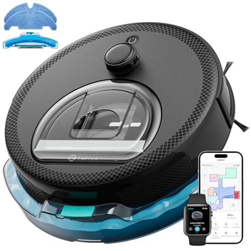 Lefant Robot Vacuum and Mop,Multi-Floor Mapping,Visible Dustbin,Customized Cleaning,190° PSD Obstacle Avoidance,150mins Runtime,WiFi/Alexa/APP, Hard Woods & Carpets M330 Pro Black