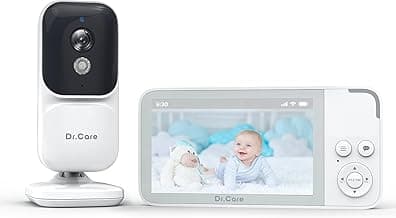 Dr. Care NeoView Video Baby Monitor -3.5” Screen, 2-Way Audio, Video Loop Recording, Night Vision, Real-Time/VOX Monitoring, Temperature Sensor, Lullabies, No Wi-Fi (Supports Up to 128GB)