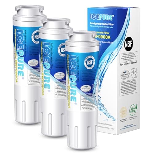 ICEPURE UKF8001 Compatible with Whirlpool EDR4RXD1, 4396395, Maytag UKF8001, UKF8001AXX, EveryDrop Refrigerator Water Filter 4, RFC0900A, UKF8001AXX-200, UKF8001P, 469006, PUR, Puriclean II, Pack of 3