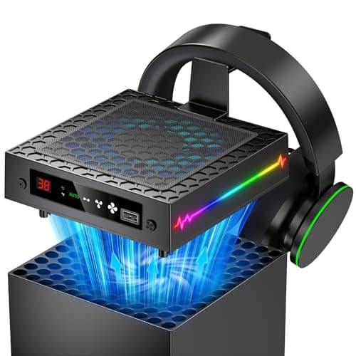 LED Display Automatic Fan for Xbox Series X with 9 RGB Light Modes