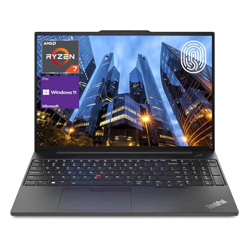 Lenovo ThinkPad E16 Gen 1 Business Laptop, 16" FHD+ Display, AMD Ryzen 7 7730U, 16GB RAM, 1TB SSD, Backlit Keyboard, Fingerprint Reader, HDMI, RJ-45, Wi-Fi 6, Windows 11 Pro, Black