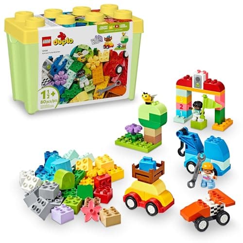 LEGO DUPLO Classic Cars and Trucks Brick Box Building Blocks - Learning & Educational STEM Toys for Toddlers, Ages 1.5+ Years - Develops Fine Motor Skills - Gift for Toddler Birthday - 10439