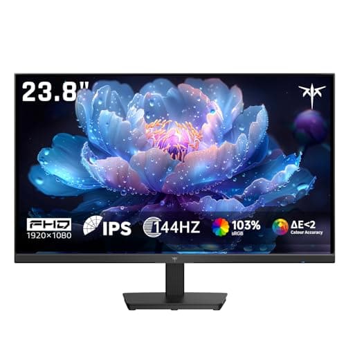 KTC Gaming Monitor, FHD@144Hz Monitor with IPS Panel, Hardware Anti-Blue Light, 95% DCI-P3, 99% sRGB, ΔE＜2, 300 cd/㎡, 1500:1, Flicker Free and Adaptive Sync for Working and Gaming H24B9S