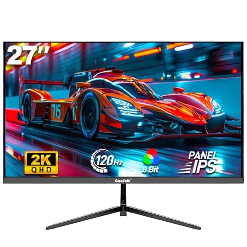 Gawfolk 27 inch QHD (2560x1440) IPS Gaming Monitor,120Hz PC Computer Screen with AMD FreeSync, Flicker-Free, Support VESA Mountable (75x75mm)