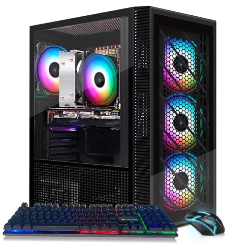 STGAubron Gaming PC Desktop,R5 5500,RX 580 8G,16G DDR4,1T SSD