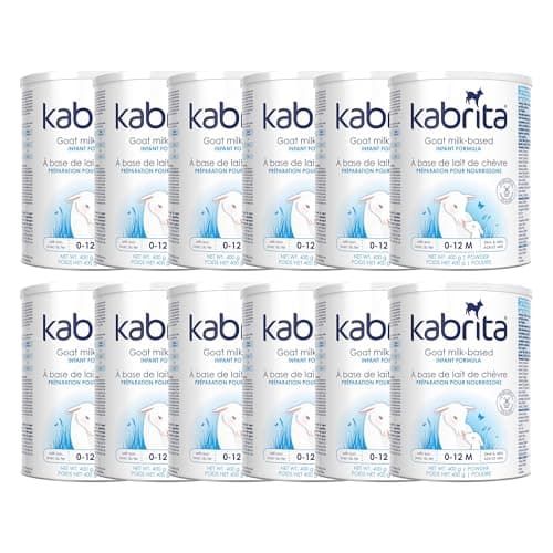 Kabrita Goat Milk Infant Formula - Easy to Digest Baby Formula 0-12 Months - Contains Prebiotics, Iron, DHA, Non-GMO - Gentle on Sensitive Tummies - Supports Gut Health & Sleep - 400g, Pack of 12